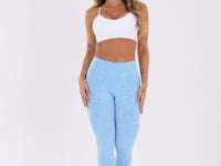 Calça Legging Nation Com Elástico No Pezinho Azul Dlk