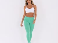 Calça Legging Nation Com Elástico Na Lateral Verde Dlk