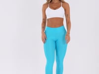 Calça Legging Happiness Texturizada Azul Dlk