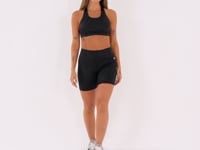 Bermuda Fitness Feminina Preto Logomania Reflections Dlk