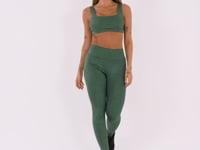 Legging Fitness Feminina Verde Logomania Reflections Dlk