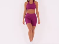 Top Fitness Feminino Nadador Vinho Logomania Reflections Dlk