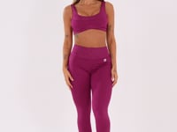 Legging Fitness Feminina Vinho Com Recortes Logomania Reflections Dlk