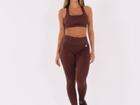 Legging Fitness Feminina Marrom Com Bolsos Logomania Reflections Dlk