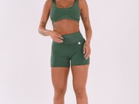 Top Fitness Feminino Verde Com Recortes Logomania Reflections Dlk