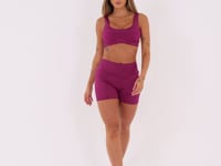 Top Fitness Feminino Vinho Com Recortes Logomania Reflections Dlk