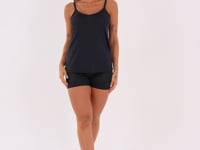 Camiseta Fitness Feminina Preto De Alcinha Com Decote V Reflections Dlk