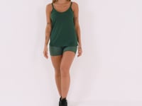 Camiseta Fitness Feminina Verde De Alcinha Com Decote V Reflections Dlk