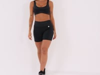Top Fitness Feminino Preto Com Recortes Logomania Reflections Dlk