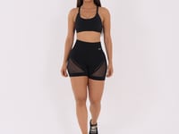 Top Fitness Feminino Preto Com Bojo E Alças Cruzadas Seamless+ Dlk