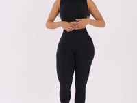 Top Fitness Feminino Preto Texturizado Com Detalhe Vazado Seamless+ Dlk