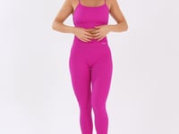 Top Fitness Feminino Fúcsia Canelado Com Bojo E Alças Reguláveis Seamless+ Dlk