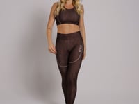 Legging Fitness Feminina Estampada Energy Marrom Printed Mousse Dlk