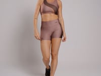 Short Fitness Feminino Estampado Belive Marrom Printed Mousse Dlk
