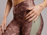 Legging Fitness Feminina Estampada Brave Marrom Printed Mousse Dlk