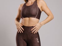 Bermuda Fitness Feminina Estampada Energy Marrom Printed Mousse Dlk