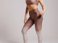 Top Fitness Feminino Nadador Estampado Melange Degradê Marrom Printed Mousse Dlk
