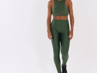 Legging Fitness Feminina Verde Com Pesponto Lush Dlk