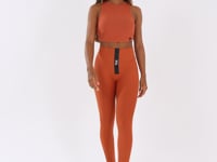 Cropped Regata Feminino Terracota Canelado Lush Dlk
