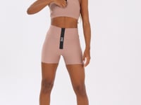 Top Fitness Feminino Nude Com Zíper Emborrachado Lush Dlk
