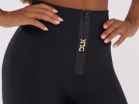Short Fitness Feminino Preto Com Zíper Emborrachado Lush Dlk