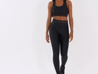 Legging Fitness Feminina Preto Com Elástico Lush Dlk
