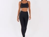Legging Fitness Feminina Preto Com Detalhe Em Lurex Lush Dlk