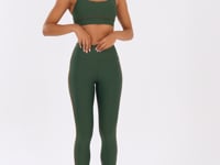 Legging Fitness Feminina Verde Com Detalhe Em Lurex Lush Dlk