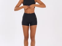 Top Fitness Feminino Preto Com Costas Vazadas E Detalhe Em Lurex Lush Dlk