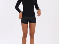 Blusa Feminina Manga Longa Preto Canelada Lush Dlk