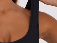 Top Fitness Feminino Preto Com Tela Lush Dlk