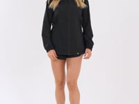 Parka Feminina Preto Com Capuz Lush Dlk