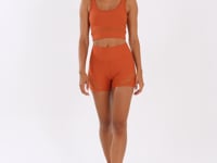 Short Fitness Feminino Terracota Com Tela Lush Dlk