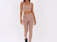 Legging Fitness Feminina Nude com Tela Lateral Lush Dlk
