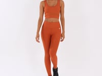 Legging Fitness Feminina Terracota com Tela Lateral Lush Dlk