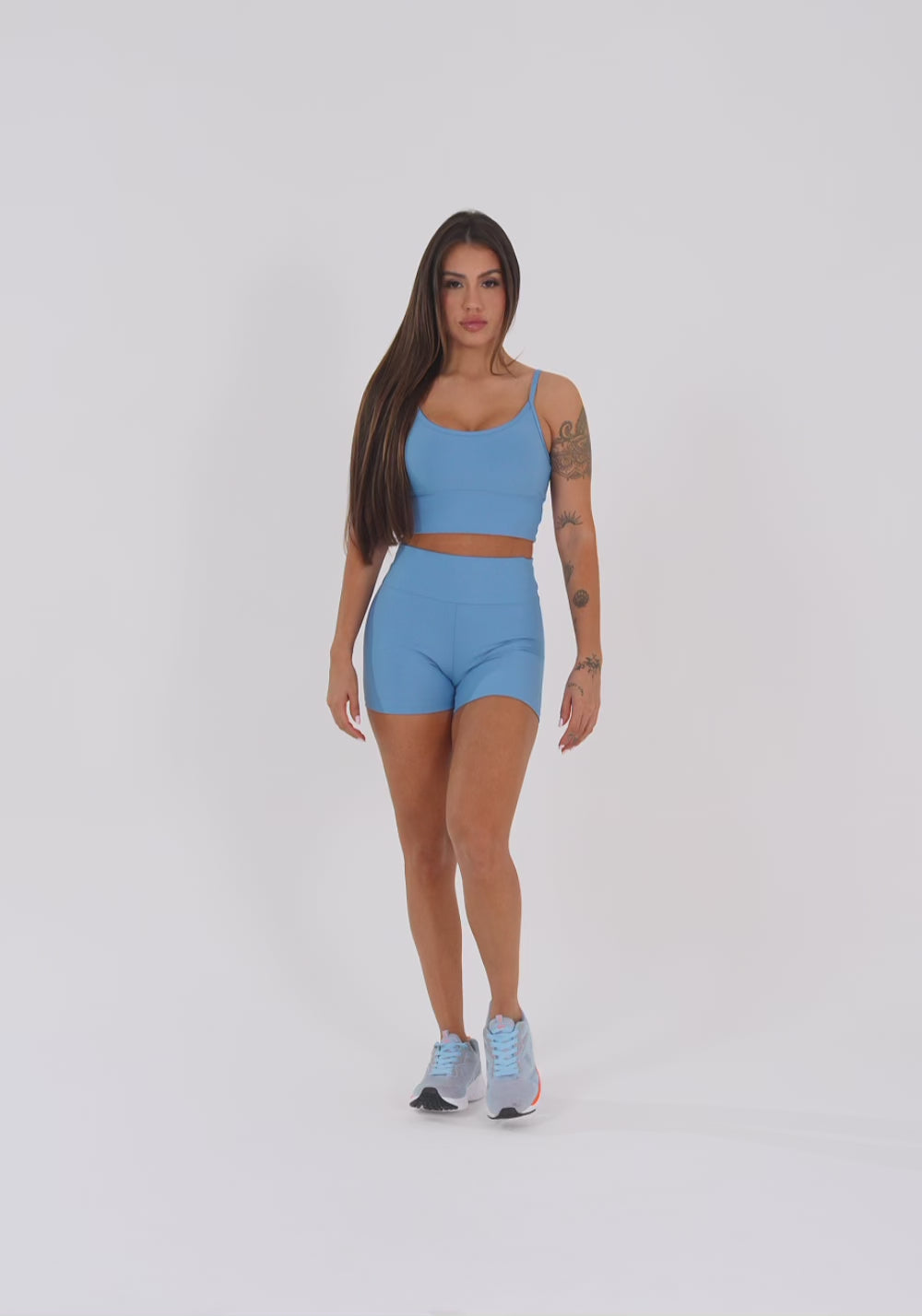 Short Fitness Feminino Azul Aura Dlk