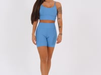 Bermuda Fitness Feminina Azul Aura Dlk