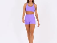 Top Fitness Feminino Lavanda Com Alça Dupla Aura Dlk