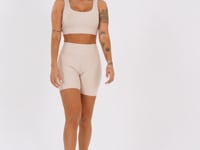 Top Fitness Feminino Nude Com Alça Larga Aura Dlk