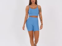 Top Fitness Feminino Azul Com Bojo Aura Dlk