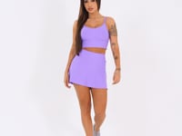 Short Saia Fitness Feminino Lavanda Aura Dlk