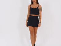 Top Fitness Feminino Preto Com Bojo Aura Dlk