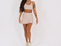 Short Saia Fitness Feminino Nude Aura Dlk
