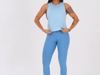 Cropped Feminino Azul Claro Aura Dlk