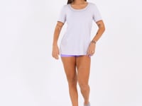 Blusa T-shirt Fitness Feminina Lilás Aura Dlk