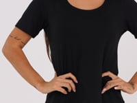 Blusa T-shirt Fitness Feminina Preto Aura Dlk