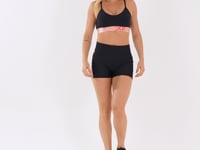 Short Fitness Feminino Preto Com Elástico Lateral Goiaba Nation Dlk