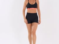 Short Fitness Feminino Preto Com Elástico Lateral Coral Nation Dlk