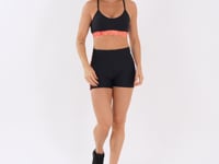 Top Fitness Feminino Preto Com Elástico Coral Nation Dlk