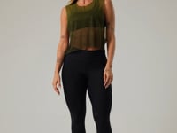 Cropped Feminino De Tule Estampado Authentic Verde Printed Dlk